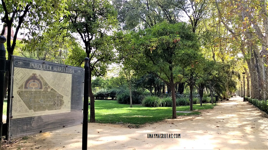 Parque María Luisa Sevilla unaymasrutas 